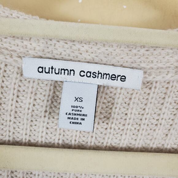 Autumn Cashmere V-Neck Sweater with Step Hem Size XS - Picture 10 of 11